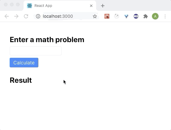 React App using the Web Worker